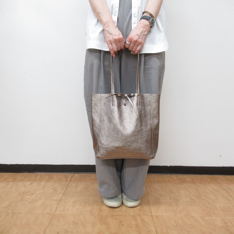 MAISON FANLI イタリア製レザーバッグ(SAC PETIT CABAS)/ブロンズ
